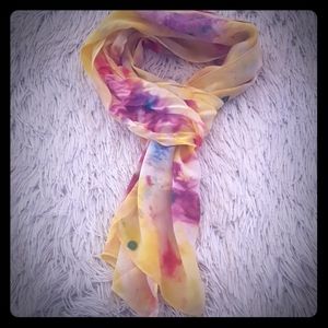 Tie-dye silk scarf